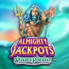 Almighty Jackpots – Realm of Poseidon slot logo by Novomatic at Lotto Casino
